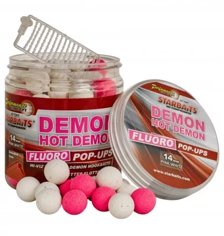 Starbaits Fluo Pop Up Boilies Hot Demon 80g 14mm